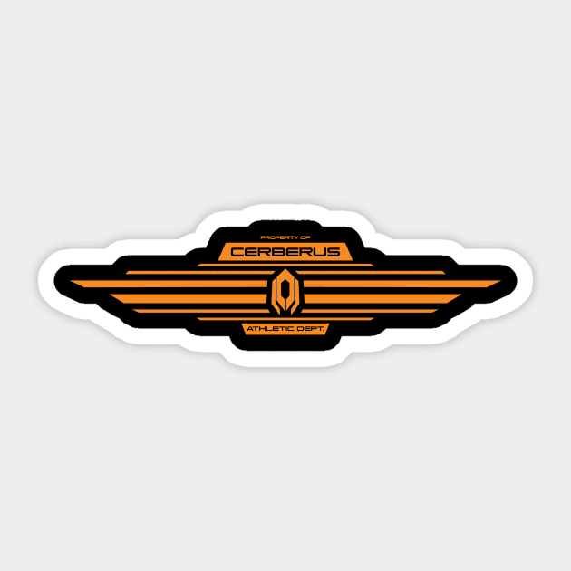 Cerberus Athletic Dept. [Orange] Sticker by Karthonic